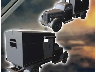 Open Blitz command car version 12 - Germany Eastern Western Fron 3D print model