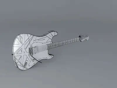 Eddie Van Halens Frankenstrat guitar Free 3D model
