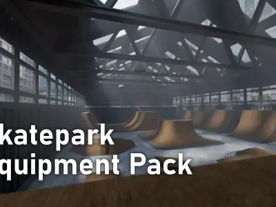 Skatepark Equipment 3D Model Pack Low-poly 3D model