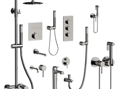 RGW Shower Fauset Set 3D model