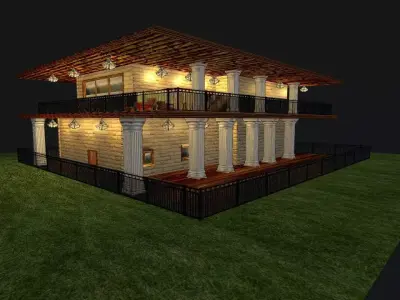 Restrorent Design Low-poly 3D model