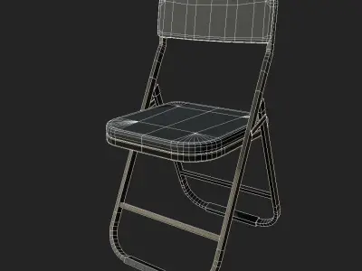 Folding Chair Game Ready Low-poly 3D model