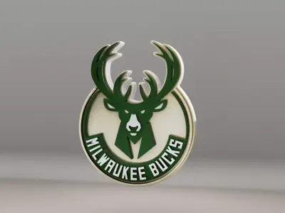 NBA Milwaukee Bucks Logo 3D model