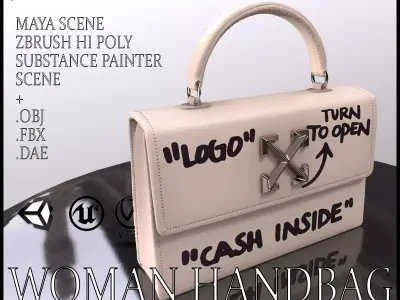 Woman Handbag Louis Vuitton Low-poly 3D model