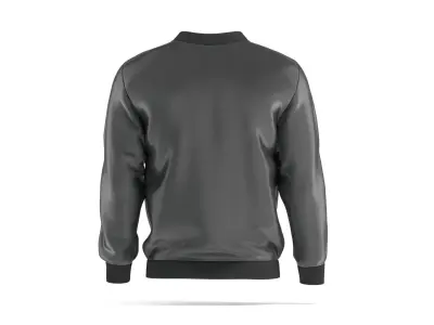 Black Bomber Jacket - mens casual puffer 3D model