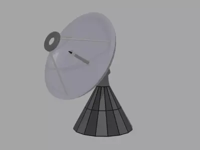 Satellite Low-poly 3D model