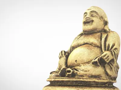 GOLD HAPPY BUDDHA  Low-poly 3D model