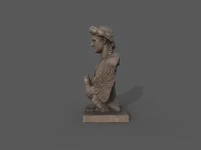 Napoleon Bonaparte bust  Low-poly 3D model