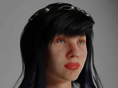 Beautiful Asian Girl 3D model