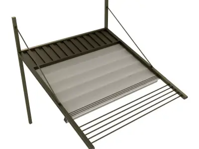 Motorized Pergola 3 bronze patina dark 3D model