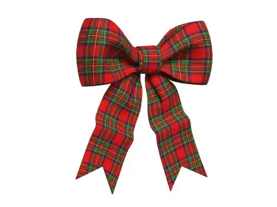 Christmas Bow Ribbon 25 Low-poly 3D model