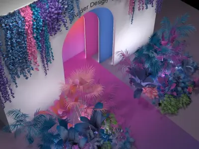 Fantasy Tropical Booth 3D model