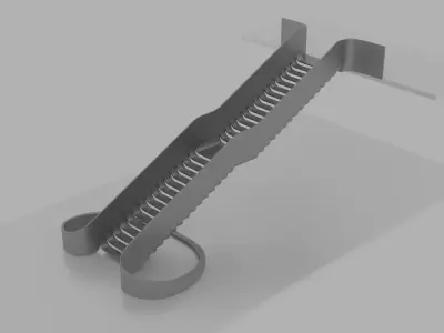 Organic Fluid Stairs 3D model