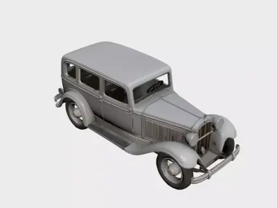 1920s Antique Vintage Car 3D Model Classic Early Era Automobile 3D model