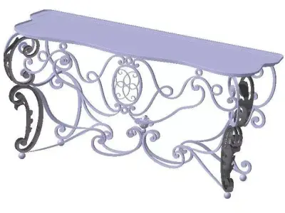 Table decorative shield 3D model