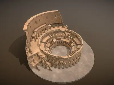 World Famous Buildings  Low-poly 3D model