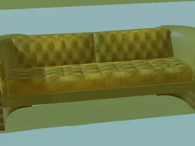 Luxury Leather Sofa 2020 3D Modle 3D model