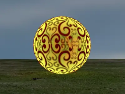 CG hollow luminous ball download CG game scene sculpture  3D model