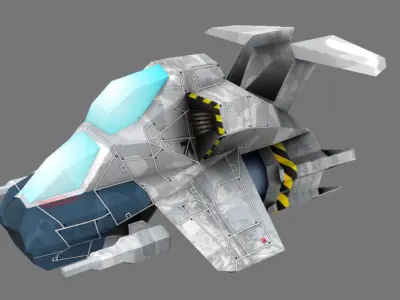 Rebel Spaceships Low-poly 3D model