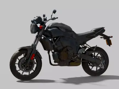 Motorbike Low-poly 3D model