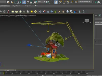 stylized house 3d   Low-poly 3D model