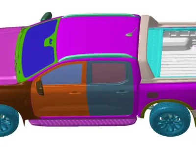 Ranger WILDTRAK 4WD 2024 Vehicle 3d scan data 3D model 3D model