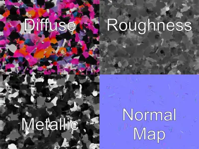 Vintage Bumper Car Metallic Exterior Model Pack Low-poly 3D model