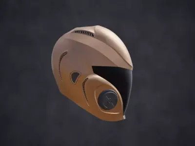sci-fi helmet 3D model