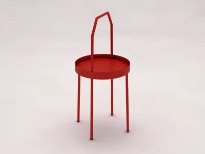 SIDE TABLE---Iron support with handle 3D model