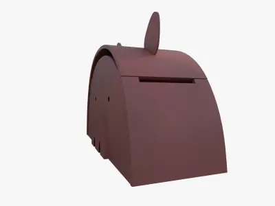 Pig Toy Box for Playing Equipments Child Room Plastic Edition 3D model