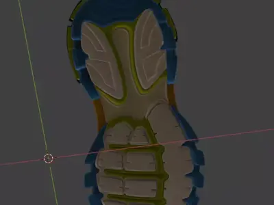 Multicolored Balenciaga Runner 3D model