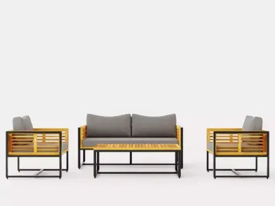 Tarruza Is Living Group Low-poly 3D model