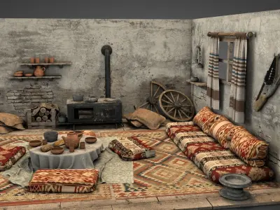 Traditional Anatolian Village Room 3D model