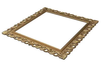 Classic Frame and Mirror 076 Low-poly 3D model