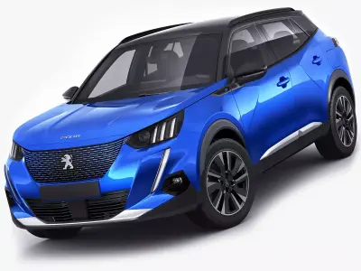 Peugeot e-2008 2020 3D model