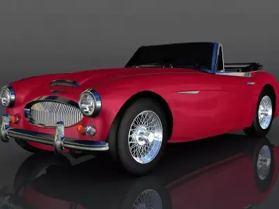 Austin Healey 3000 MK II Low-poly 3D model