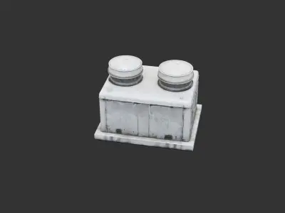 Industrial Air Ventilation Unit Low-poly 3D model