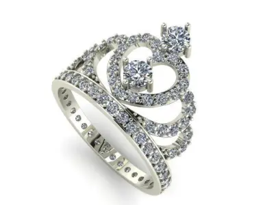 Crown ring 3D print model purchase
