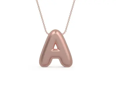 Model 1184 A Initial Letters Charm Balloon 20mm 3D print model