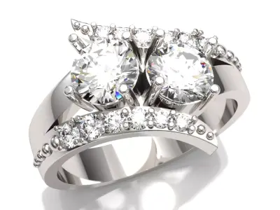 diamonds ring 3D print model buy