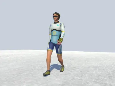 Cyclist avatar 07 male Rigged  Low-poly 3D model