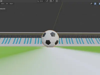 Low-poly Football Stadium Version 2 3D model
