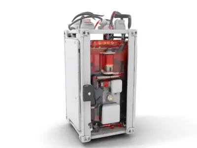 Industrial Control Unit model pack with detailed components Low-poly 3D model