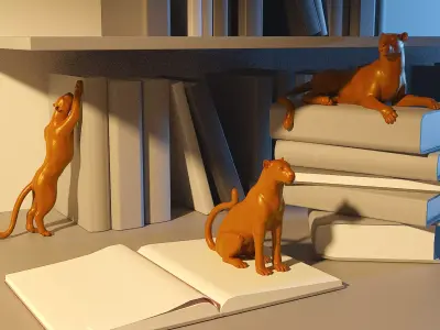 Big cats  for library 3D print model