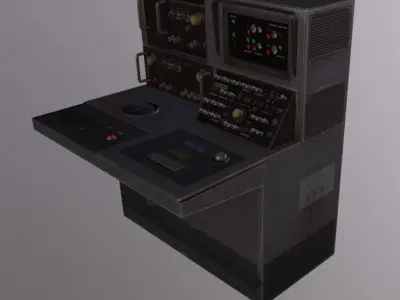 Wheel Speaker Console Low-poly 3D model