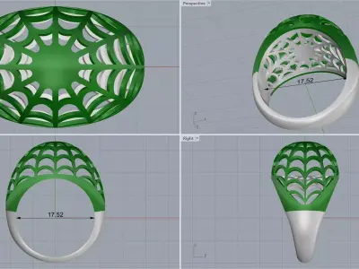 ring woman  3D print model 86