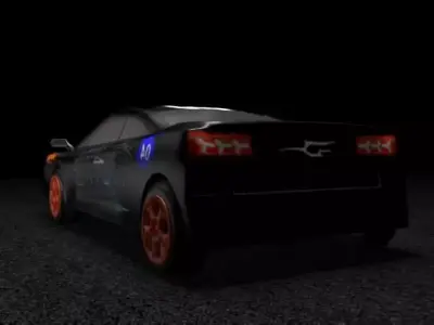 racing car Low-poly 3D model