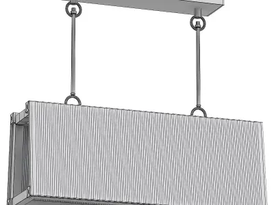 hagar pendant light with three glass shades 3D model