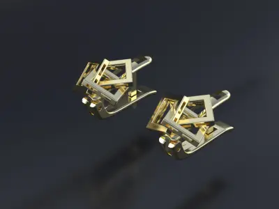  Earrings futuristic  for CNC or 3D print model