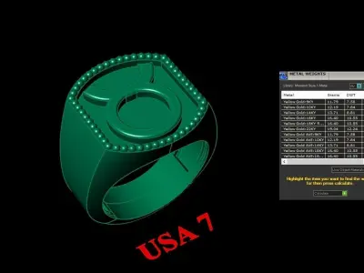 Taurus Ring Version 2 For Print STL 3D print model